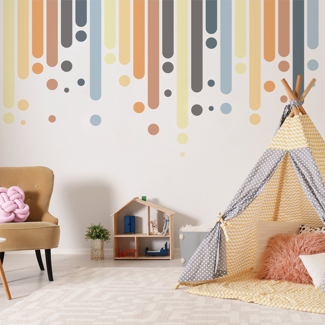 Behind the Crib Wall Decal, Rainbow Wall Decal, Unisex Nursery Wall