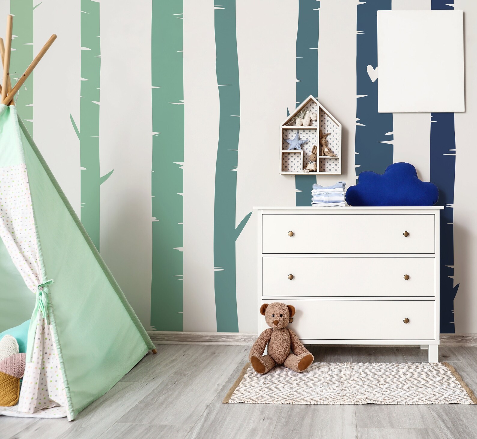 Woodland Nursery Wall Decal Little Baby Bedroom Wall Sticker Etsy