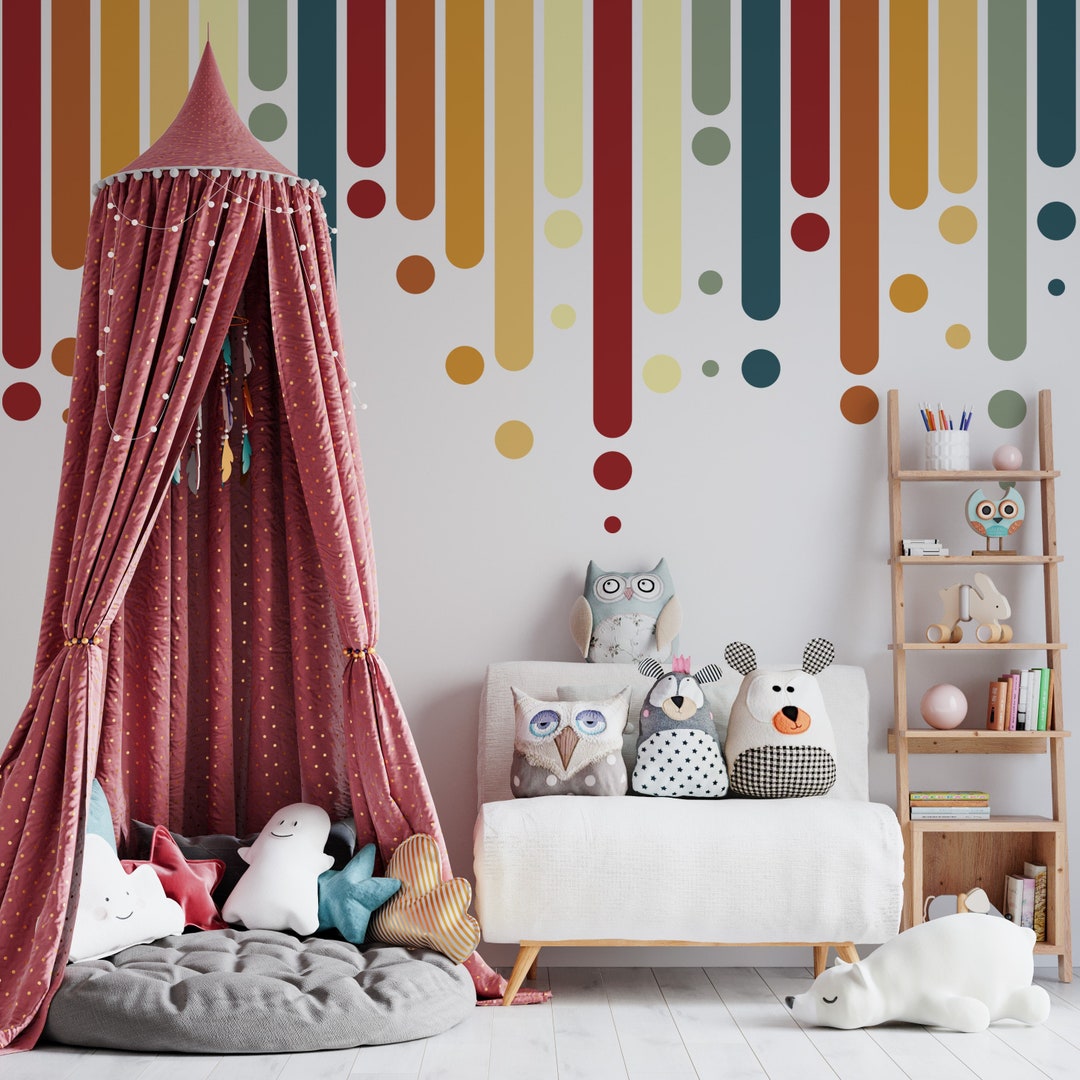 Behind the Crib Rainbow Wall Decal Unisex Room Decor Etsy