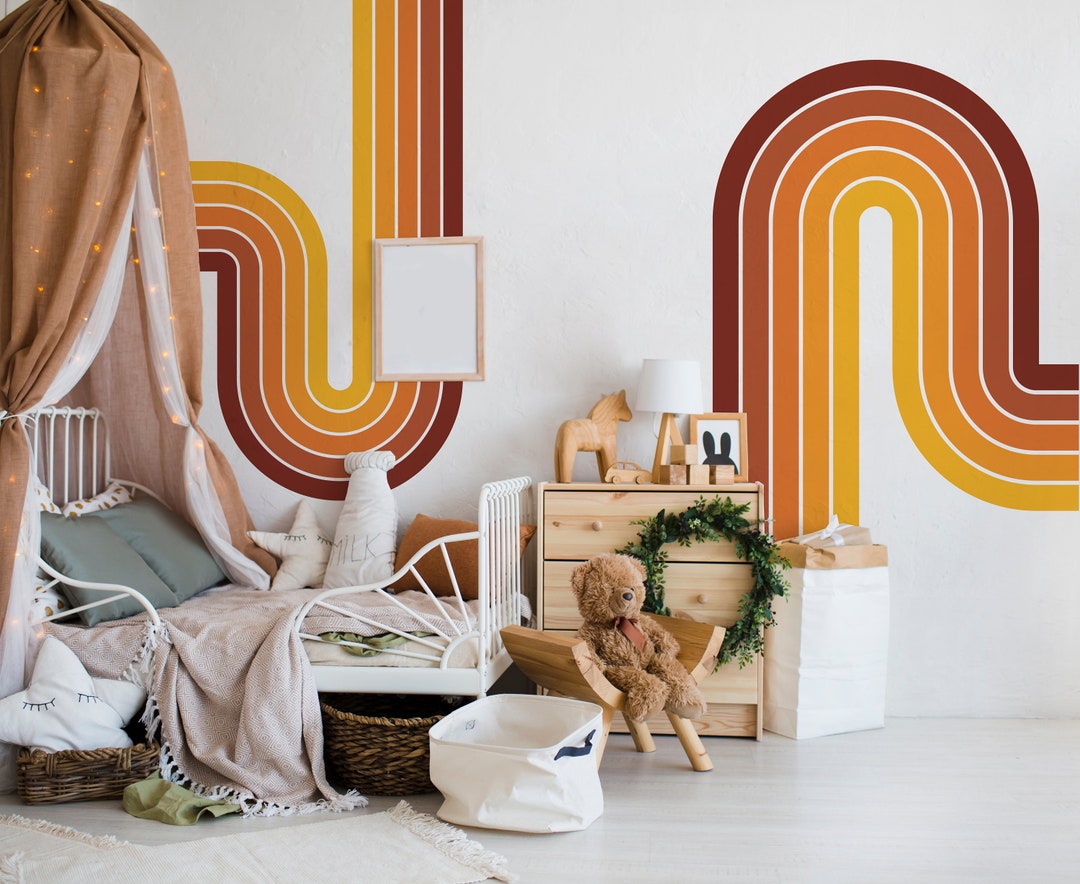 Bohemian Neutral Rainbow Wall Decal, Kids Room Decor - Etsy