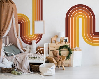 Bohemian Neutral Rainbow Wall Decal, Kids Room Decor 39