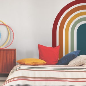 Behind The Crib Rainbow Wall Decal, Unisex Room Decor, Colorful Wall Art, Large Nursery Wall Sticker, Playroom Decal, Rainbow Wall Decal 30