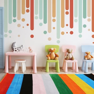 Behind The Crib Wall Decal, Colorful Rainbow Wall Decal, Boy Nursery Decor, Baby Bedroom, Playroom Wall Decor, Peel And Stick Removable 62