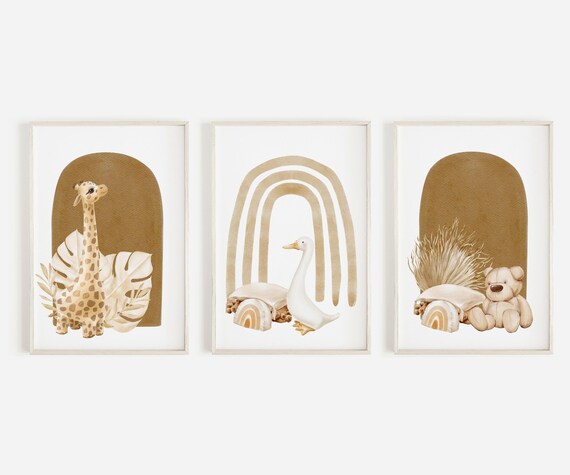 Neutral Nursery Art Boho Nursery Neutral Nursery Wall Decor - Etsy