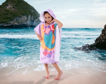 Kids Robes Personalized Girl Mermaid Bathrobe Bridal Robes Custom Robes Customized Kimono Robes