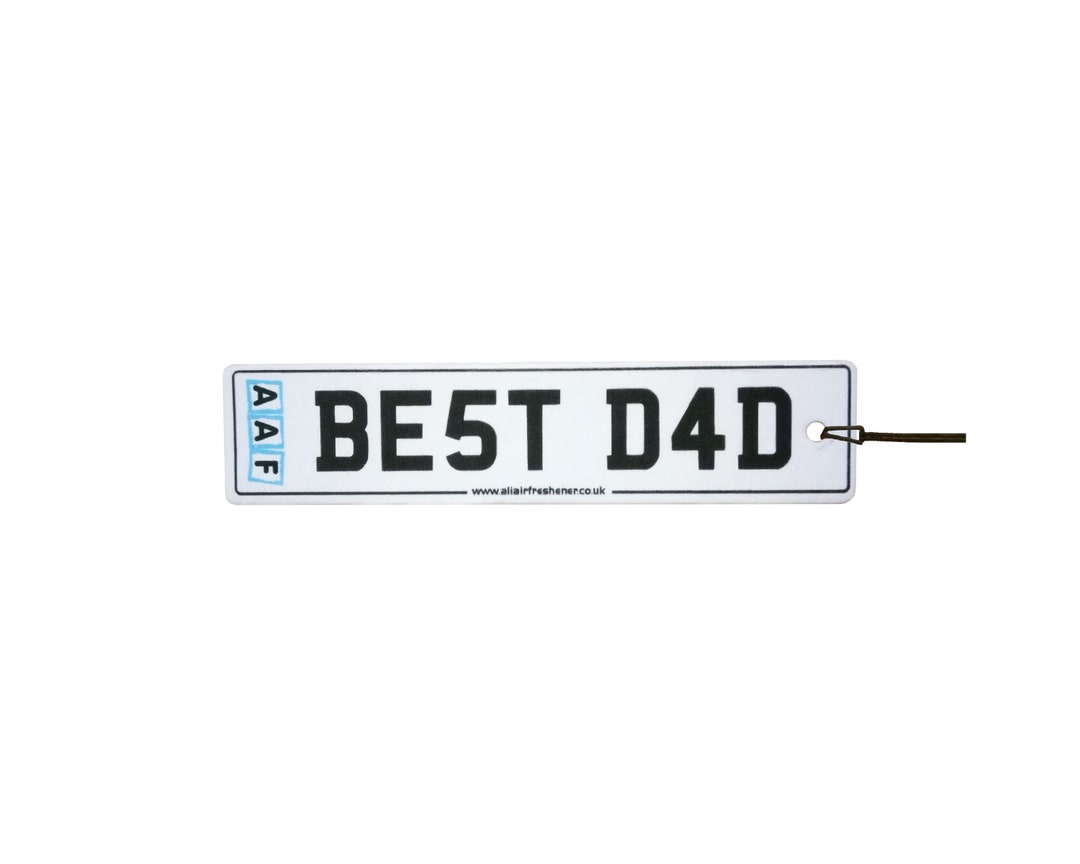 AAF Best Dad Number Plate Car Air Freshener Etsy