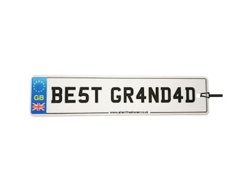 Best Grandad Number Plate Car Air Freshener