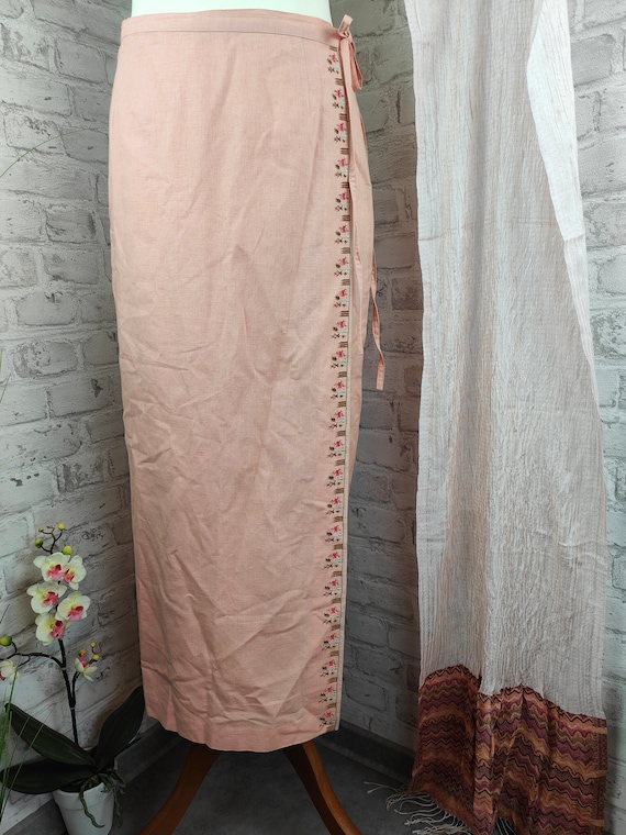 2-piece set style bundle wrap skirt Cyrillus apri… - image 4
