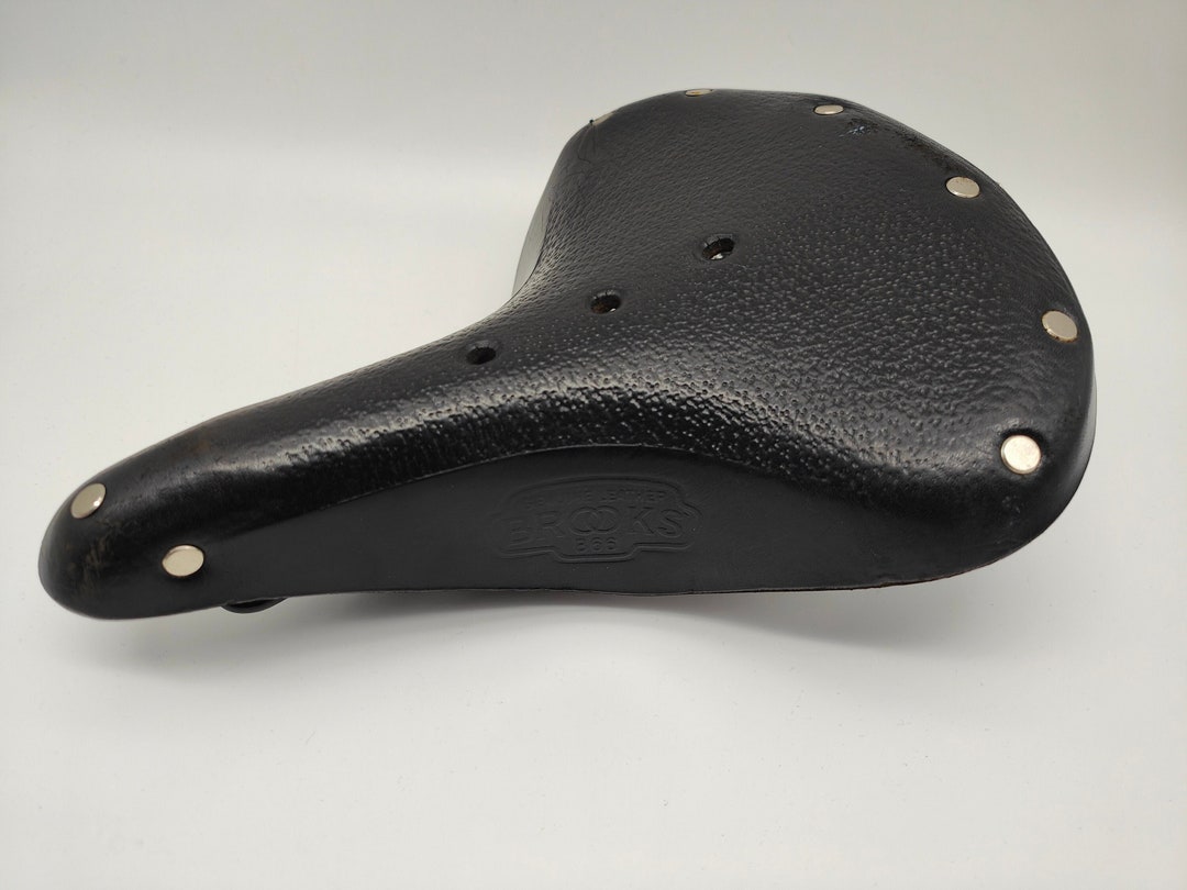Brooks B66 Bicycle Saddle Leather Suspension Black Vintage Leather Saddle England Retro Rivets