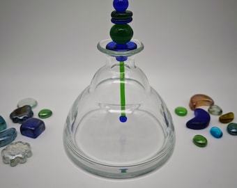 Glass carafe 80s 90s pop art handmade decanter stopper vessel vintage glass art glass carafe water carafe wine carafe table culture 90ies