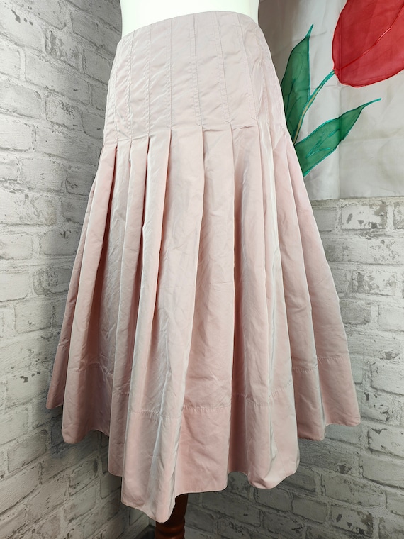 3-piece outfit midi pleated skirt A-line rosé T-s… - image 2