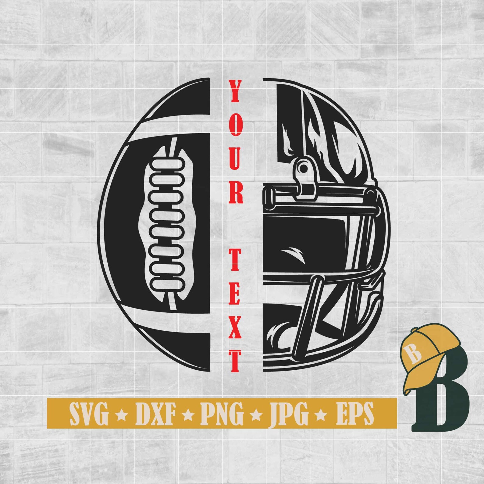 Football Helmet SVG PNG, Football Name Svg, Football Player Svg