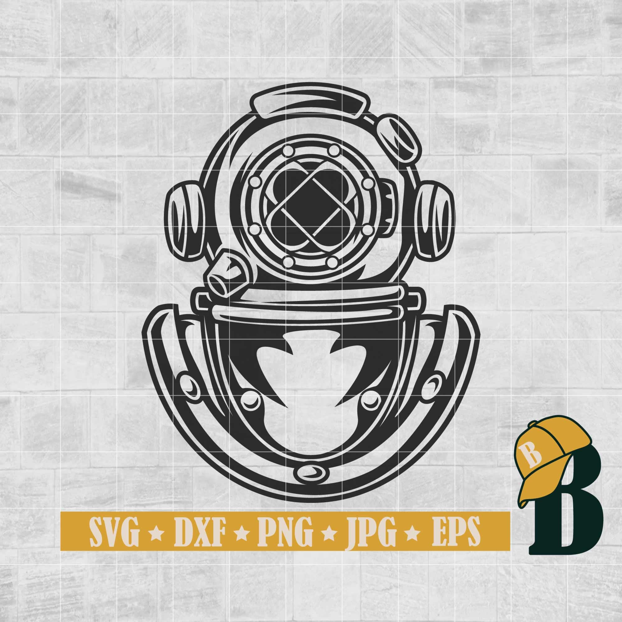 Diving Helmet SVG, Deep Sea Diver SVG, Vintage Dive Suit SVG, Cricut