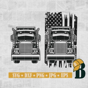 US Big Truck Svg, Semi Truck Svg, Truck Driver Svg, Truck Clipart, Trucker Svg, US Truck svg, Cricut & Silhouette, Printable, Png Dxf Eps