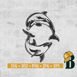 Dolphin Svg Png | Dolphin Clipart | Tropical Svg | Beach Svg | Dolphin Png | Dolphin Shirt | Dolphin Svg Files for Cricut | Png Dxf Jpg Eps