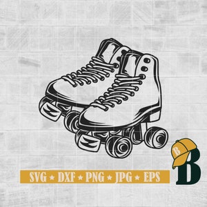 Skating Shoes Svg Png, Roller Skates Svg, Roller Skates Clipart, Roller Girl Svg, 90's svg, Cricut & Silhouette, Clipart, Vector Png Dxf Eps