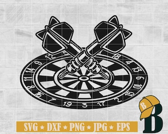 Darts Logo Svg, Dartboard Svg, Dart Game Svg, Dart Svg, Darts Clipart, Dart Target Svg, Cricut & Silhouette, Clipart, Printable, Png Dxf Eps