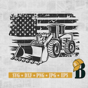 US Backhoe Loader Svg, Construction Svg, Excavator Svg, Tractor Svg, Construction Equipment, Heavy Equipment Svg, Backhoe Png, Png Dxf Eps