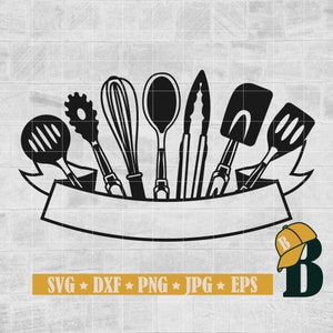 Chef Tools svg, Chef Logo svg, Cooking Tools svg, Restaurant Logo svg, Cook svg, Chef Shirt svg, Chef Clipart, Cook png, Png Dxf Jpg Eps