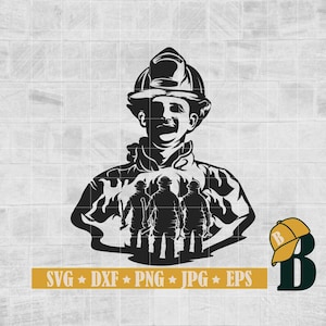 Brandweerscène svg | Brandweerman svg | Brandweerman svg | Reddingsteam svg | First Responder svg | Brandweerman Clipart | Brandweerman Vader Svg