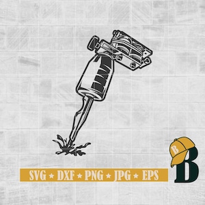 Tattoo Machine Svg Png, Ink Master Tattoo Machine Svg, Tattoo Equipment, Tattoo Artist Svg, Cricut & Silhouette, Digital, Png Dxf Jpg Eps