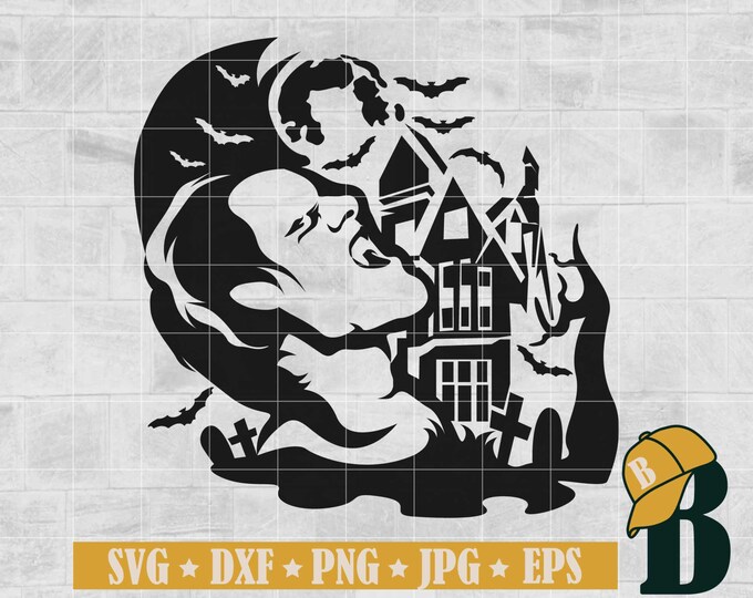 Vampire Scene Halloween Svg | Vampire Svg | Vampire Clipart | Vampire ...