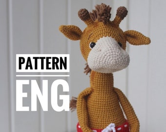 Amigurumi crochet patron girafe PDF Patron anglais girafe