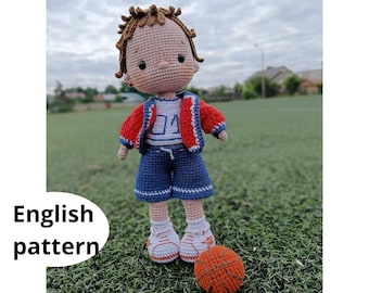 Сrochet amigurumi pattern Basketball player Doll PDF English Doll diy Doll gift Amigurumi Doll Crochet Doll