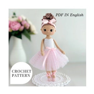 Doll crochet pattern ballerina Crochet Doll Pattern PDF in English crochet pattern amigurumi doll amigurumi toy pattern