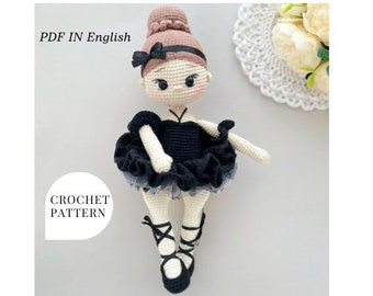 Ballerina crochet pattern Crochet Doll Pattern PDF in English crochet pattern amigurumi doll amigurumi toy pattern ballerina in a dress