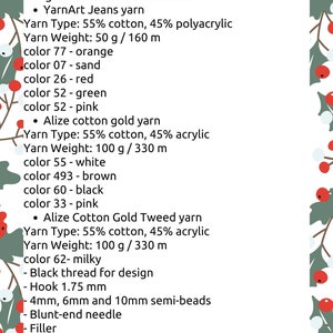 Christmas Crochet Amigurumi pattern Set 5 in 1 Mugs Snowman Gingerbread Penguin Reindeer PDF English pattern Christmas gift decor toy image 8