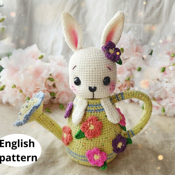 Easter Crochet Amigurumi pattern Easter watering can PDF ENGLISH pattern Amigurumi Egg Pattern Easter Gifts Easter Decor Easter Diy