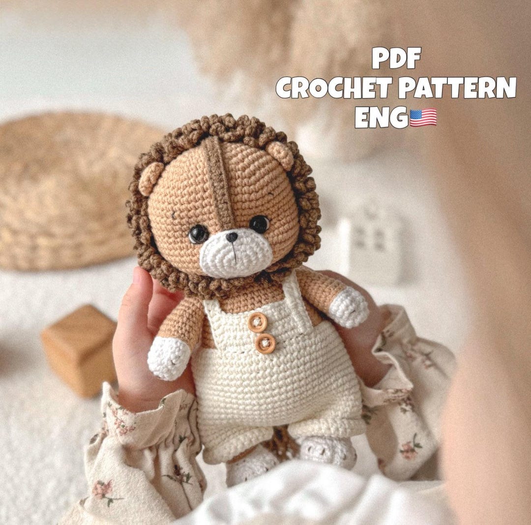 Crochet Lion Amigurumi Pattern PDF – Cute DIY Toy, Handmade Plush ...