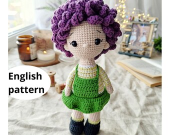 Crochet amigurumi pattern doll Blackberry PDF ENGLISH pattern Crochet blackberry crochet top pattern doll diy crochet doll pattern amigurumi