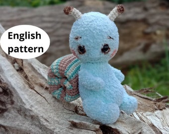 Crochet Amigurumi crochet patron escargot PDF ANGLAIS modèle animal en peluche modèle crochet animaux crochet escargot modèle crochet escargot