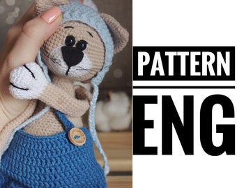 Crochet amigurumi pattern cat in hat PDF ENGLISH pattern Crochet cat crochet animal crochet cat pattern amigurumi cat cute cat