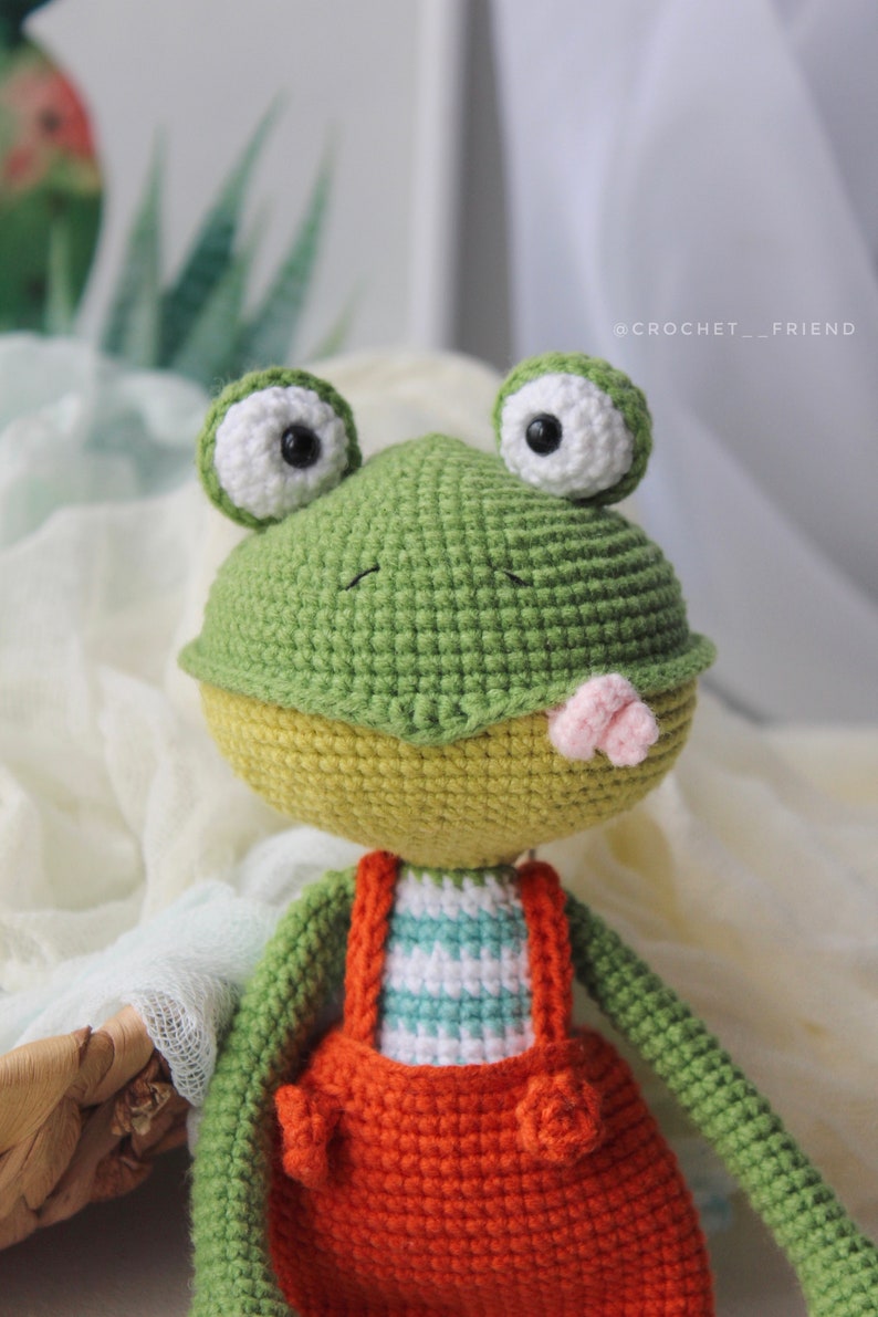 Crochet amigurumi pattern Frog PDF ENGLISH pattern Crochet frog crochet animal crochet frog pattern amigurumi frog cute frog image 8