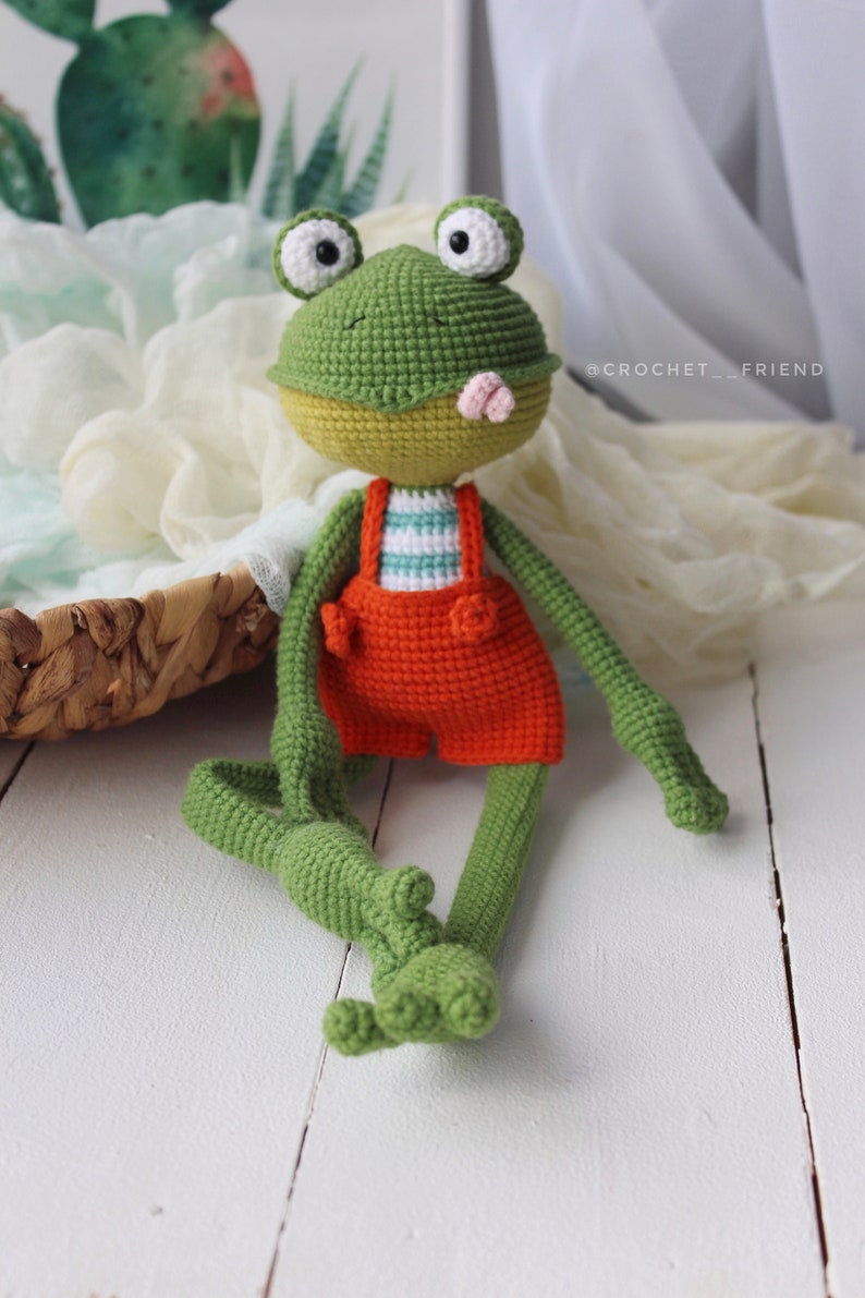 Crochet amigurumi pattern Frog PDF ENGLISH pattern Crochet frog crochet animal crochet frog pattern amigurumi frog cute frog image 5