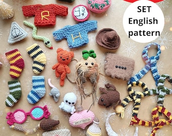 Christmas Crochet Amigurumi Pattern: 20 in 1 Set Christmas tree decorations Мagic (PDF English Pattern)