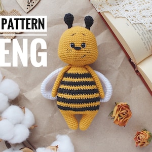 Crochet amigurumi pattern bee PDF ENGLISH pattern Crochet bee crochet animal crochet bee pattern amigurumi bee cute bee image 1