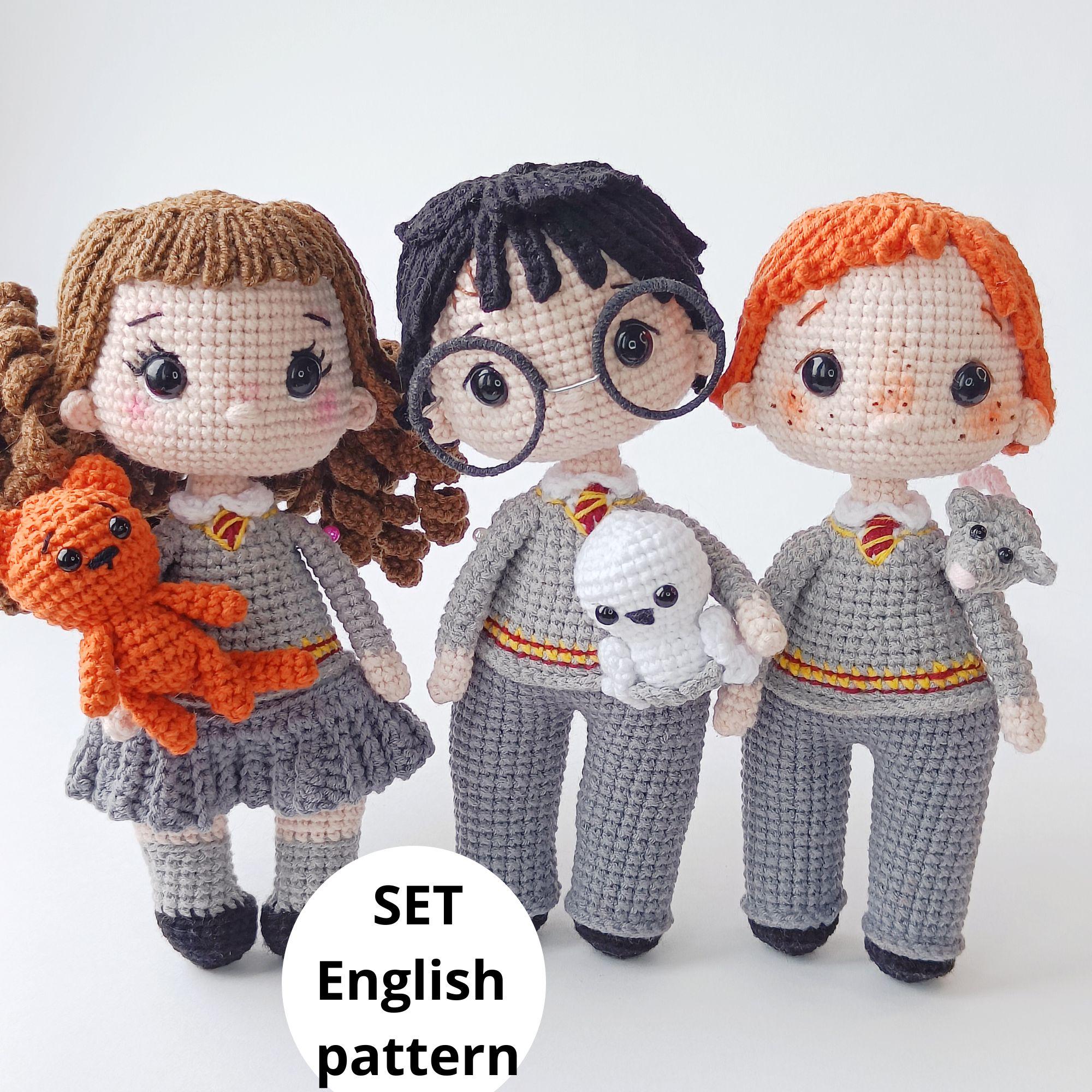 Crochet Amigurumi Doll Pattern: Friends Set 3-in-1 (PDF English