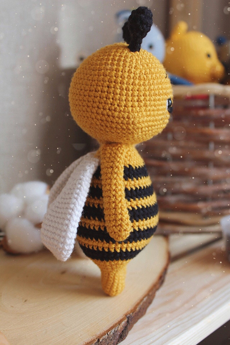 Crochet amigurumi pattern bee PDF ENGLISH pattern Crochet bee crochet animal crochet bee pattern amigurumi bee cute bee image 5