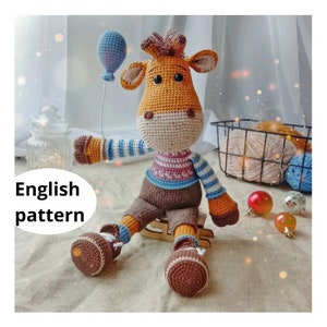 Crochet amigurumi pattern Giraffe Boy PDF ENGLISH pattern Crochet giraffe crochet top crochet giraffe pattern amigurumi giraffe