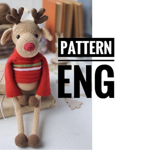 Christmas Crochet Amigurumi pattern Deer PDF English pattern Christmas Deer gift Christmas decor Christmas sweets Deer Christmas toy