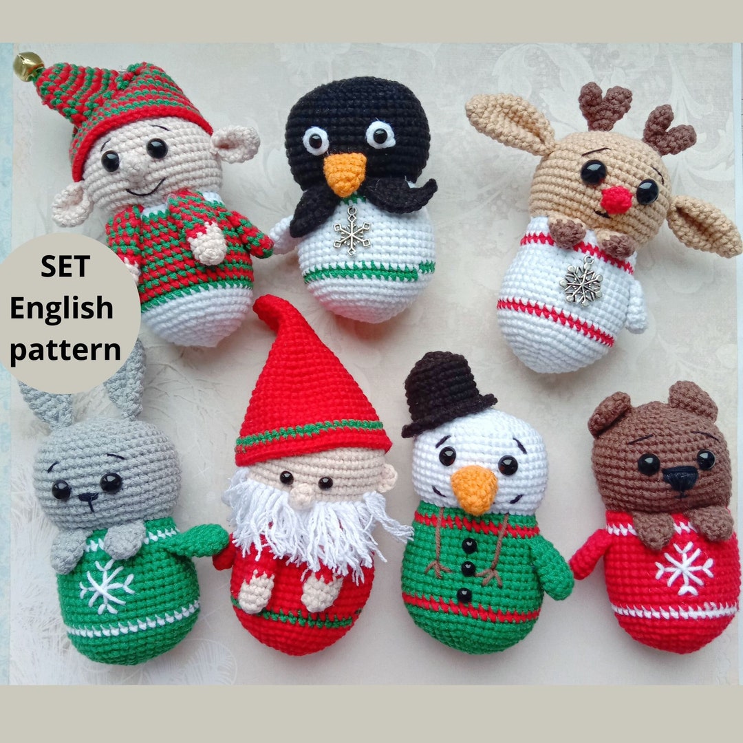 KIKIROLY Christmas Snowman, Grinch, Reindeer Crochet Kit for Beginners, for  Adults with Step-by-Step Video Tutorials, Create Your Own Festive Friends