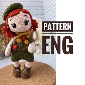Amigurumi Girl Scout doll crochet pattern Girl Scout cookies PDF English pattern doll crochet toy