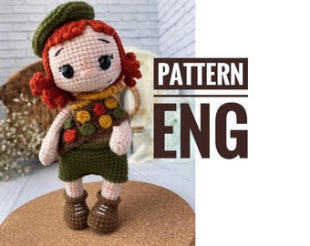 Amigurumi Girl Scout doll crochet pattern Girl Scout cookies PDF English pattern doll crochet toy