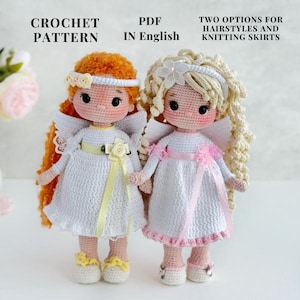 Angel doll pattern amigurumi angel doll crochet  PDF in English pattern crochet pattern amigurumi doll cute crochet tutorial for beginners