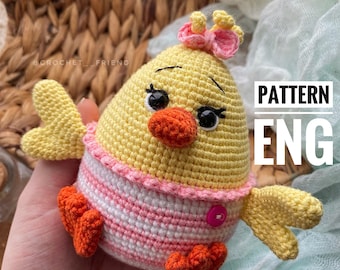 Patrón de pato amigurumi a crochet (PDF)