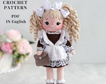 Crochet Doll Pattern: Schoolgirl Amigurumi (PDF Pattern)